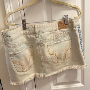 Vintage super rare Hollister Off-White Denim Mini Skirt